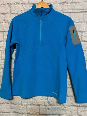 Eddie Bauer First Ascent Bright Blue polar tech Quarter-Zip Fleece Pullover